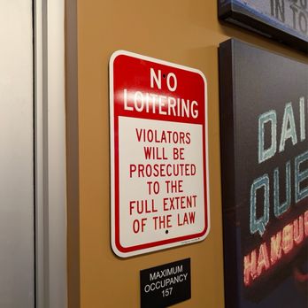 Dairy Queen Grill & Chill - One of several no loitering signs... it's almost like they don't want people in their restaurant! - Ice Cream & Frozen Yogurt Near Me - Chandler, Arizona Dairy Queen Grill & Chill - One of several no loitering signs... it's almost like they don't want people in their restaurant! - Ice Cream & Frozen Yogurt Near Me - Chandler, Arizona