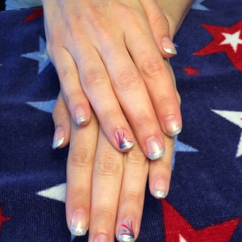 Fantasy Nail Salon - Another perfect shellac done for the Fourth of July. - Nail Salons Near Me - Salt Lake City, Utah