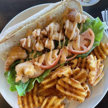 Fairway Grill - Tempura Shrimp Po' Boy - Breakfast & Brunch Near Me - Hilo, Hawaii