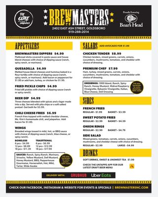 Menu photo 3 Brewmasters Goldsboro, NC
