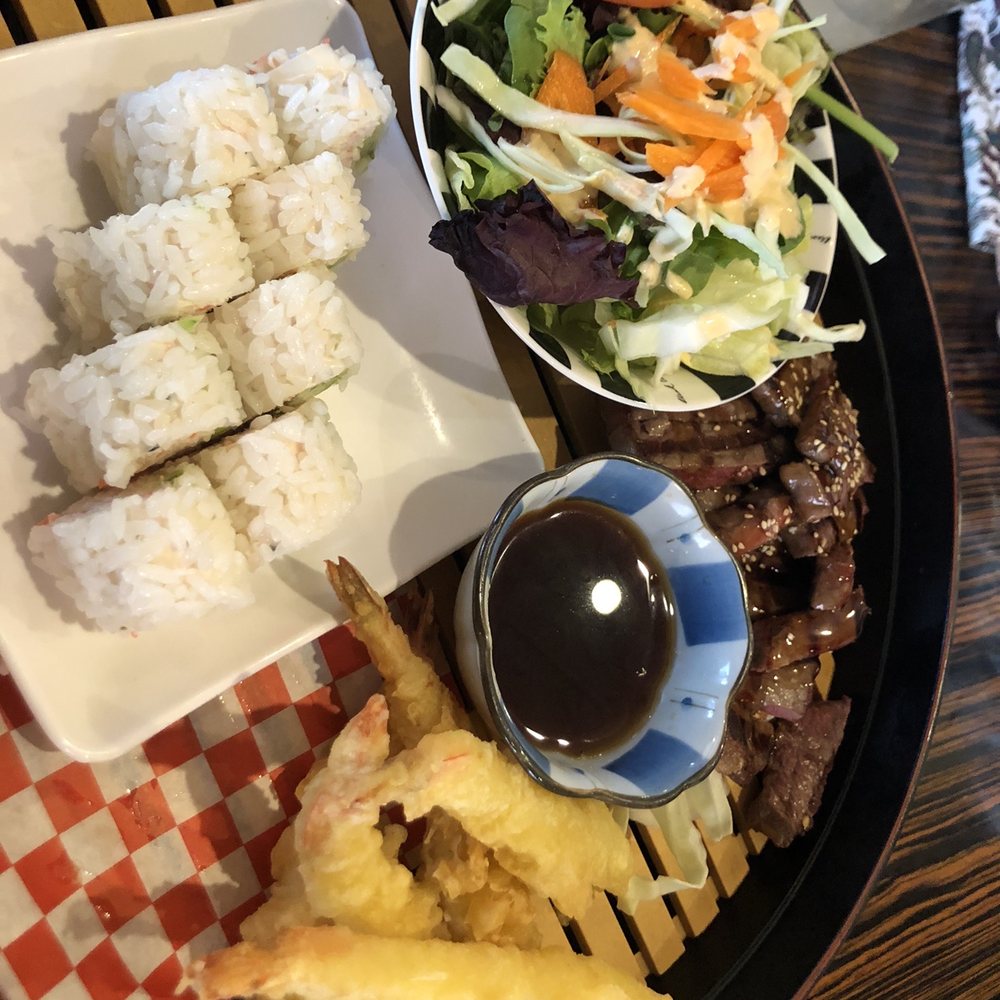 3 item combo (Beef Teriyaki, California Roll & Shrimp Tempura) 3 item combo (Beef Teriyaki, California Roll & Shrimp Tempura)