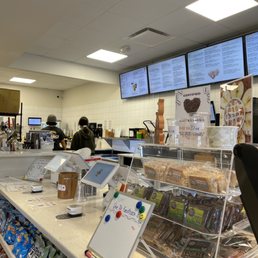 a man working at a counter a man working at a counter