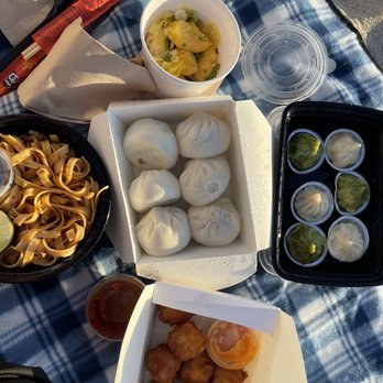 Furiwa Togo - Pork Belly Bun XLB Soup Dumpling Shrimp Chili Noodles Chili Shrimp Wontons Fried Shu Mai - Dim Sum Near Me - Irvine, California