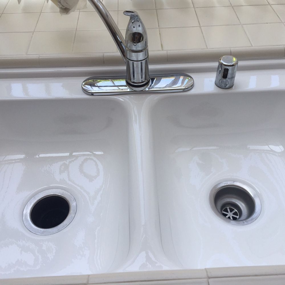 Bath-Brite - Kitchen sink: After - Refinishing Services Near Me Bath-Brite - Kitchen sink: After - Refinishing Services Near Me