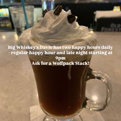 Two happy hours daily!