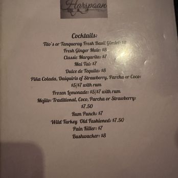 Harspoon’s - Menu - Seafood Near Me - Culebra, Puerto Rico