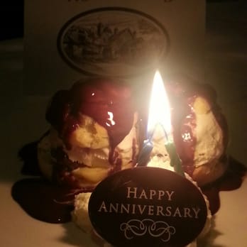Summit House - Our complementary anniversary dessert - Steakhouses Near Me - Fullerton, California Summit House - Our complementary anniversary dessert - Steakhouses Near Me - Fullerton, California