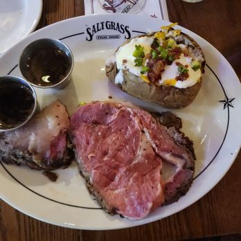 Saltgrass Steak House - Prime Rib w Baked Potato. - Steakhouses Near Me - Bossier City, Louisiana