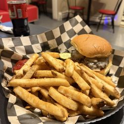 22 Park Eatery - Bacon smash burger with fries