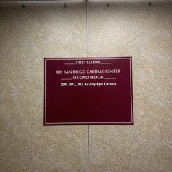 Acuity Eye Group - The inside of the elevator, and the FIRST TIME you are even able to see the name of the business.