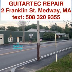 Guitartec Repair - Located at 2 Franklin St. in Medway, MA 02053. For current shop hours, please text 508-320-9355.