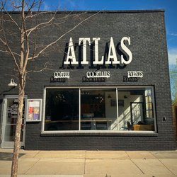 Front of the coffee house.