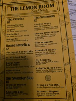 Menu photo 1 The Lemon Room Wilson, NY Menu photo 1 The Lemon Room Wilson, NY