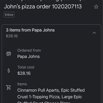 Papa Johns Pizza - Ordered at 6:20. It's now 8:14. - Pizza Near Me - Williston, North Dakota Papa Johns Pizza - Ordered at 6:20. It's now 8:14. - Pizza Near Me - Williston, North Dakota