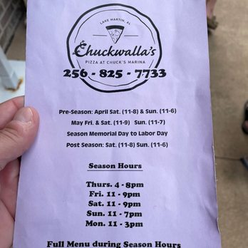Chuckwalla’s Pizza - the menu for chuckwalla's - Pizza Near Me - Dadeville, Alabama