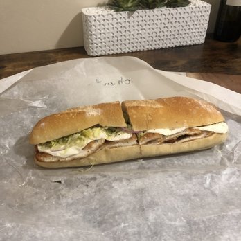 Buon Appetito - Chicken cutlet sub - amazing!!! Chicken Cutlet and Fresh Mozzarella Hot Sub - Pizza Near Me - Jersey City, New Jersey