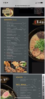 Menu photo 2 TOKYO-YA RAMEN Portland, OR