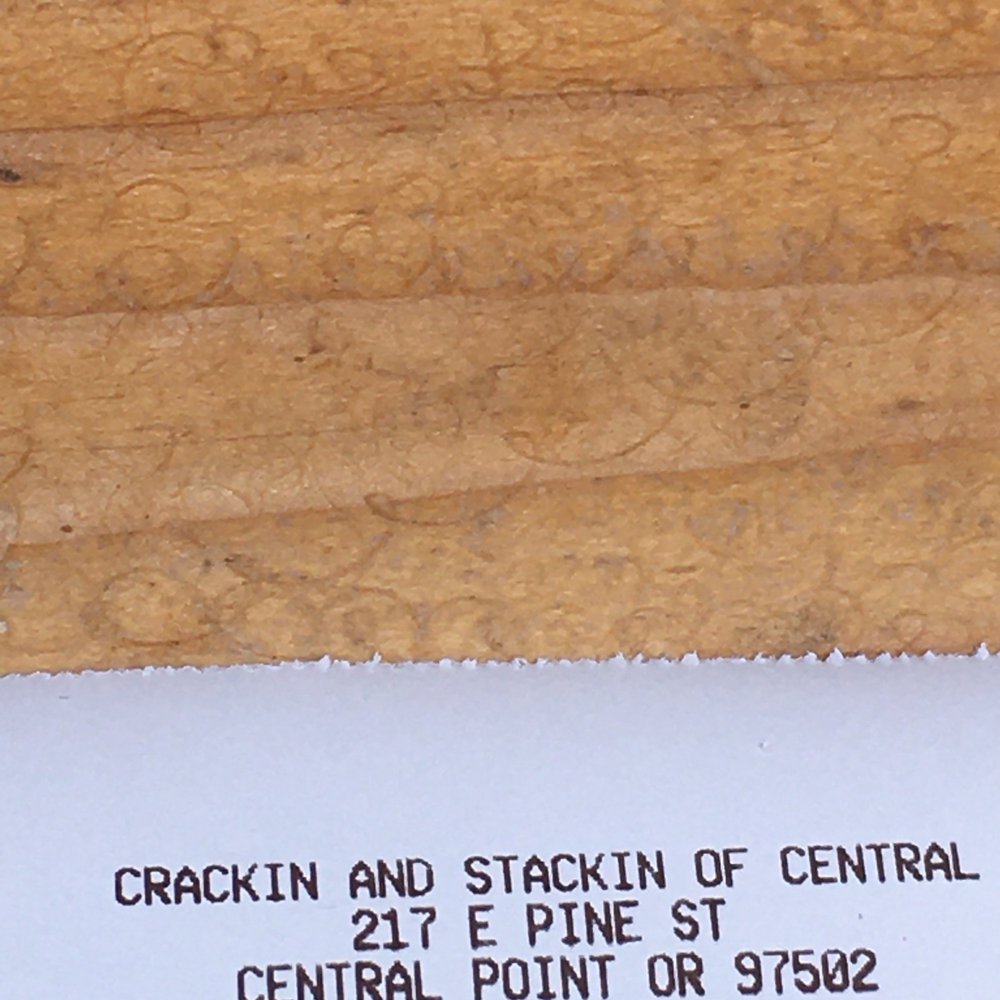 Crackin' & Stackin' - a close up of a piece of wood - Breakfast & Brunch Near Me - Central Point, Oregon Crackin' & Stackin' - a close up of a piece of wood - Breakfast & Brunch Near Me - Central Point, Oregon