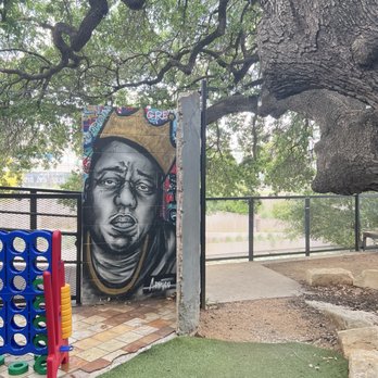 Velvet Taco - Mural in the outdoor seating area. - New American Near Me - San Antonio, Texas
