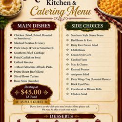 Momma Tee's Kitchen - Catering Menu
