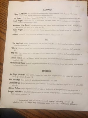 Menu photo 8 Barley Brown's Brewpub Baker City, OR