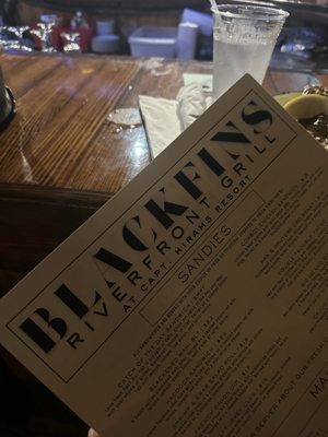 Menu photo 1 Blackfins Riverfront Grill Sebastian, FL