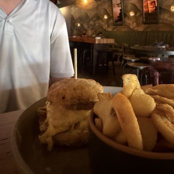 The Cellar - breakfast sandwich on chive biscuit - Wine Bars Near Me - San Clemente, California The Cellar - breakfast sandwich on chive biscuit - Wine Bars Near Me - San Clemente, California