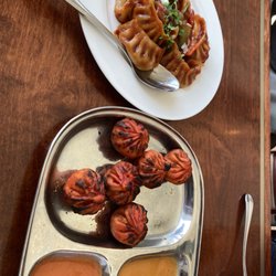 Tandoori Chicken Momo and Chili Vegetables Momo