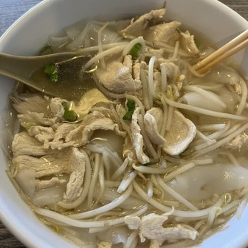 Chick Corner Thai Kitchen - delicious light savory broth , with rice noodles and chicken! - Thai Near Me - Valley Village, California