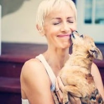 Paws Into Grace - Elizabeth with her soul dog Juno - Pet Cremation Services Near Me Paws Into Grace - Elizabeth with her soul dog Juno - Pet Cremation Services Near Me