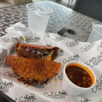 Califas Tacos & Beer - Burria tacos. They were excellent. $12 for two - Tacos Near Me - Shenandoah, Texas Califas Tacos & Beer - Burria tacos. They were excellent. $12 for two - Tacos Near Me - Shenandoah, Texas
