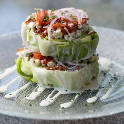 THE RANCH Restaurant - BLT Wedge: Petite Iceberg / Nueske's Bacon / Pear Tomatoes / Point Reyes Blue Cheese