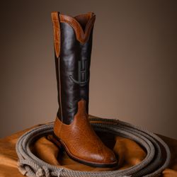 Shrunken bull upland boot.