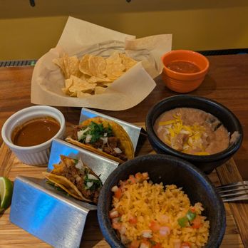 Komo's Cocina - Taco Week Special Birria and rice and beans - Mexican Near Me - Long Beach, California