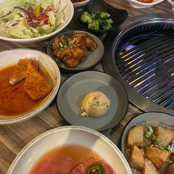 Handam BBQ - Chinatown - Banchan and sides (yes - they classify these differently). - Barbeque Near Me - Houston, Texas