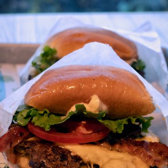 Shake Shack Westbury - ShackBurger: single, with bacon: $8.88 - Burgers Near Me - Garden City, New York Shake Shack Westbury - ShackBurger: single, with bacon: $8.88 - Burgers Near Me - Garden City, New York