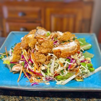 Lacquered - Vietnamese Chicken Salad (topped it w/a cut up fried chicken tender) *was a pick up order - Chicken Shop Near Me - Long Beach, California Lacquered - Vietnamese Chicken Salad (topped it w/a cut up fried chicken tender) *was a pick up order - Chicken Shop Near Me - Long Beach, California