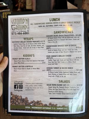Menu photo 2 Stomp'n Grounds Espresso Bar Hermann, MO Menu photo 2 Stomp'n Grounds Espresso Bar Hermann, MO
