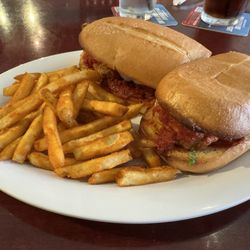 Brickhouse Pizzeria - Meatball Hoagie with fries