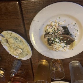 Jay's Seafood - Blackened green style swordfish with horseradish mashed potatoes. - Seafood Near Me - Dayton, Ohio Jay's Seafood - Blackened green style swordfish with horseradish mashed potatoes. - Seafood Near Me - Dayton, Ohio