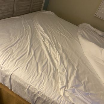Island Vista Resort - This was how the bed looked when I pulled back the comforter! Sheets were frazzled and pulled back from someone sleeping in it. - Hotels Near Me - Myrtle Beach, South Carolina