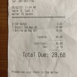 Reasonably priced!!! Free delicious unending nachos with dip.