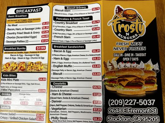 Menu photo 2 Frosty N Burgers Stockton, CA