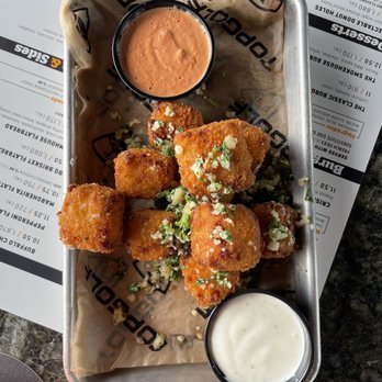 Topgolf - Mac and cheese bites - New American Near Me - Jacksonville, Florida Topgolf - Mac and cheese bites - New American Near Me - Jacksonville, Florida
