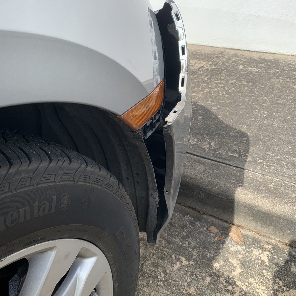 Mason Road Collision Center - Damage to right bumper. - Body Shops Near Me - Katy, Texas Mason Road Collision Center - Damage to right bumper. - Body Shops Near Me - Katy, Texas