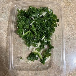 LARGE kale salad?? Elkton Chic fil A getting over on people with this salad!! This was like 4 bites, for a large!!