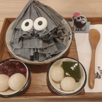 Roji Monster Ice Cream - Black sesame W/ red bean n matcha jelly - Ice Cream & Frozen Yogurt Near Me - Markham, Ontario