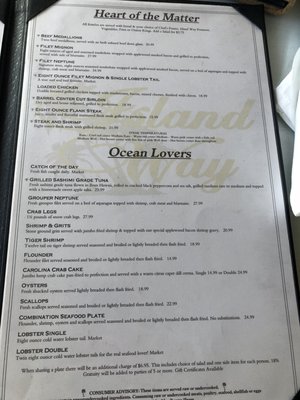Menu photo 7 Island Way Oak Island, NC Menu photo 7 Island Way Oak Island, NC