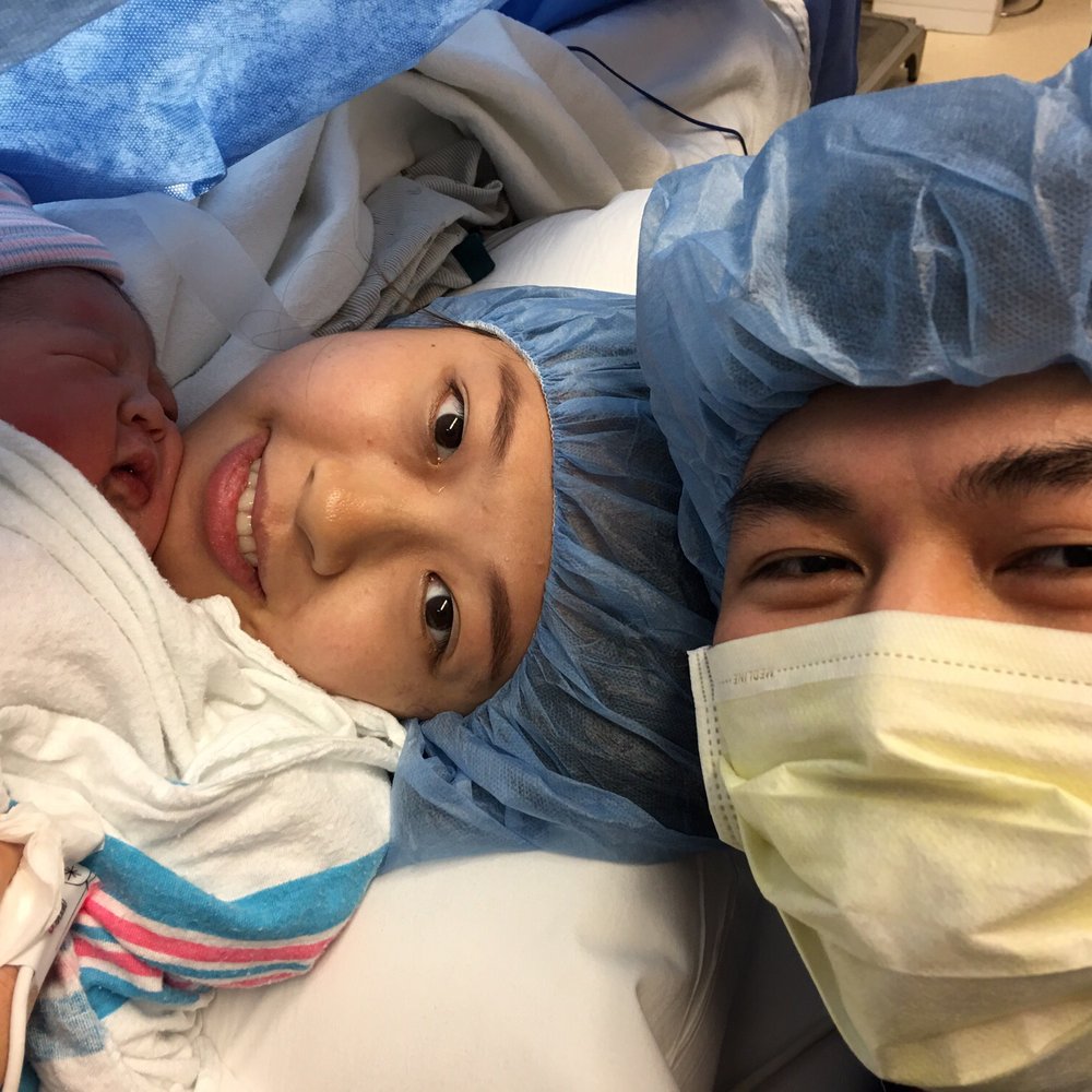 Dr. Park sacrificed his Valentine dinner to deliver our baby!!Many thanks!!