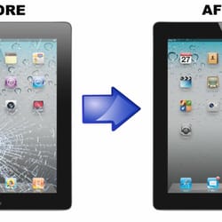 Phone Repair Philly - Temple Campus - IPad before and after at iPad Repair Philly